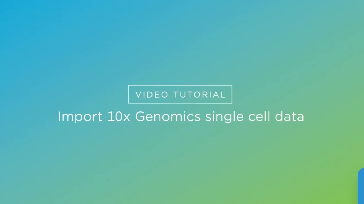 Import 10x Genomics single cell data
