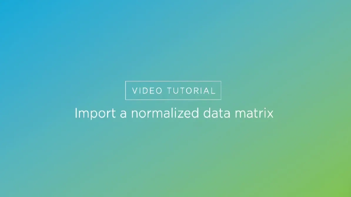 Import normalized data